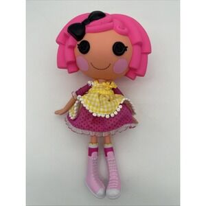 LALALOOPSY/ CRUMBS SUGAR COOKIE Pink Hair Black Bow Dress Shoes 2009 12" Doll